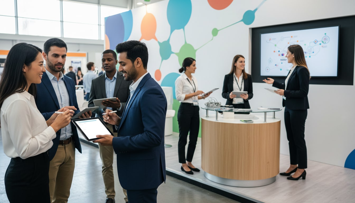 Feira de negócios: como transformar visitantes curiosos em contatos comerciais — Como recepcionistas, promotores e modelos conduzem o público